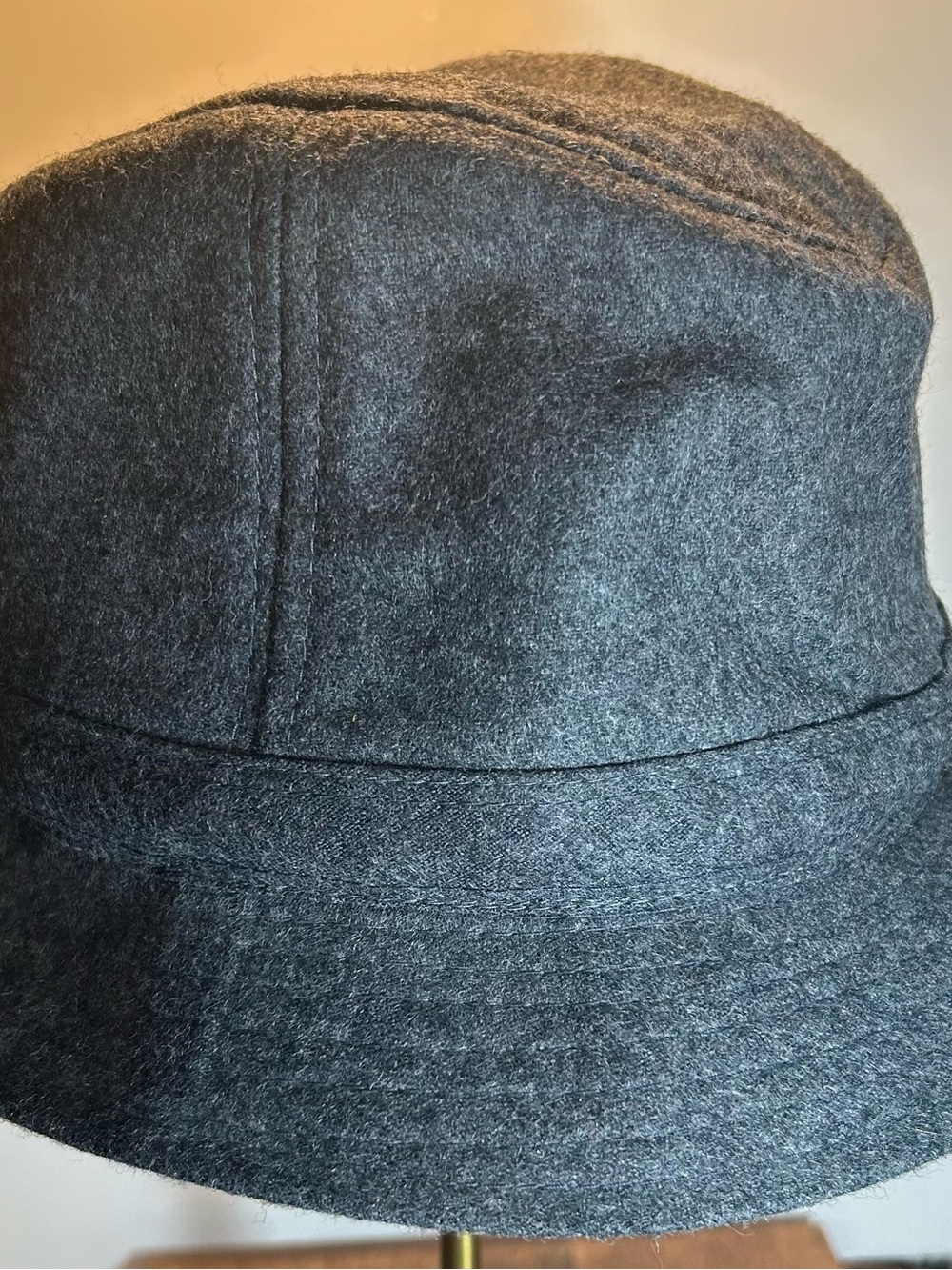 Vintage McGregor Men's Dark Gray Wool Bucket Hat - Size Small